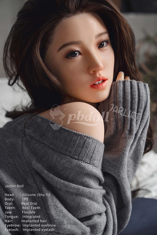 Jarliet Doll Shu Yi 150cm Realistic Sex Doll with Silicone Head, TPE Body, B Cup & Implanted Hair