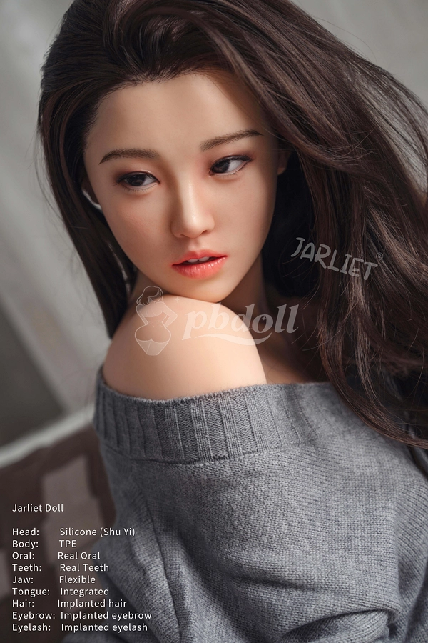 Jarliet Doll Shu Yi 150cm Realistic Sex Doll with Silicone Head, TPE Body, B Cup & Implanted Hair