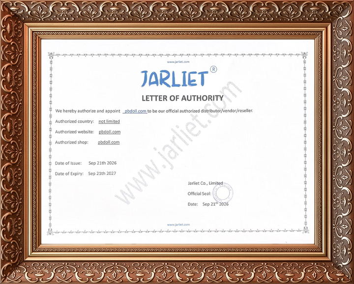 Irontech Doll authorization certificate