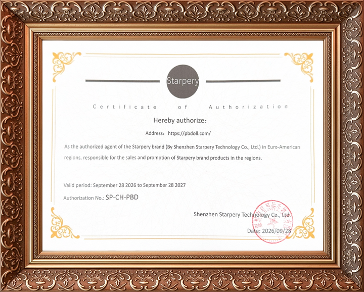 Starpery Doll authorization certificate