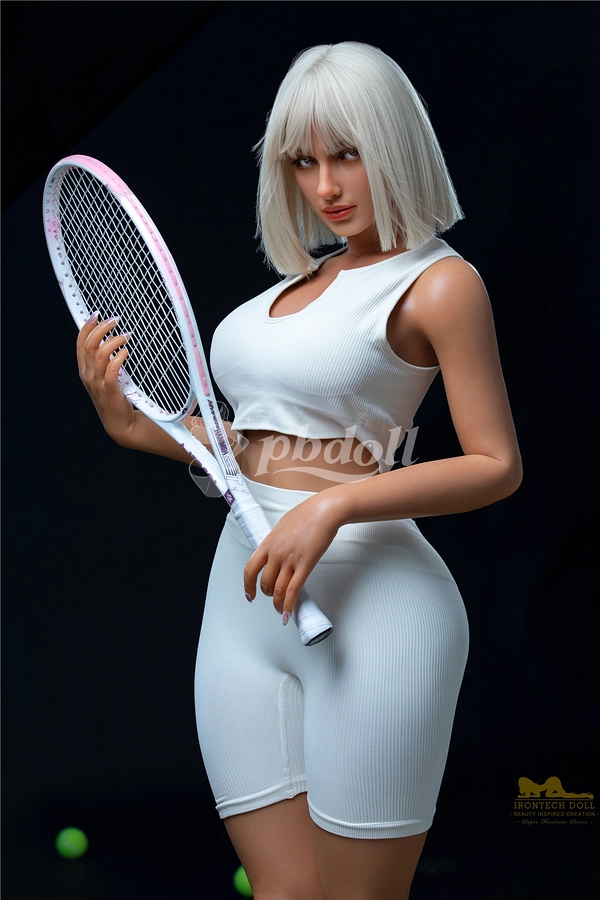 Irontech Premium 164cm Silicone Athletic Love Doll – S17 Head, E-Cup Gel Breasts & Buttocks, EVO Skeleton, Standing Feet, Platinum Blonde