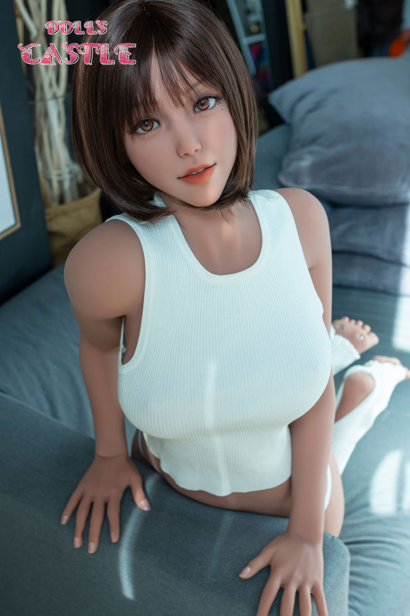 Dolls Castle 163cm TPE Doll – E-Cup Brown Bob Cutie, Slim Figure