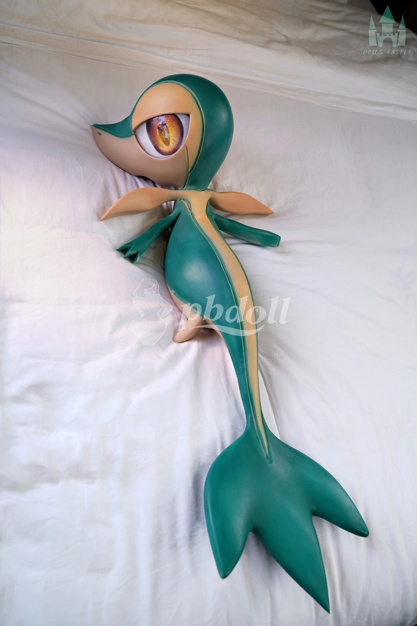 80cm Silicone Fantasy Creature Figure – Serivy #M20, Single Amber Eye & Teal Shell Plates | Dolls Castle