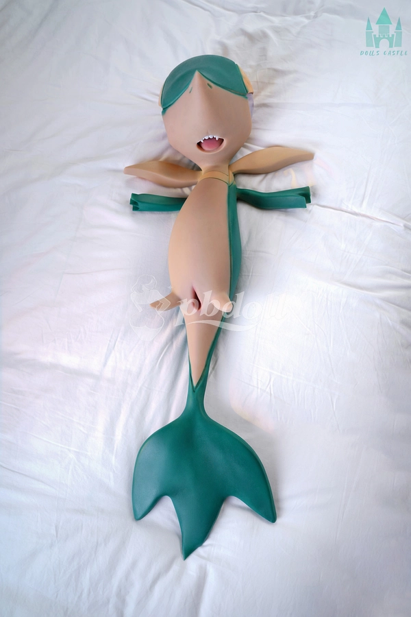 80cm Silicone Fantasy Creature Figure – Serivy #M20, Single Amber Eye & Teal Shell Plates | Dolls Castle