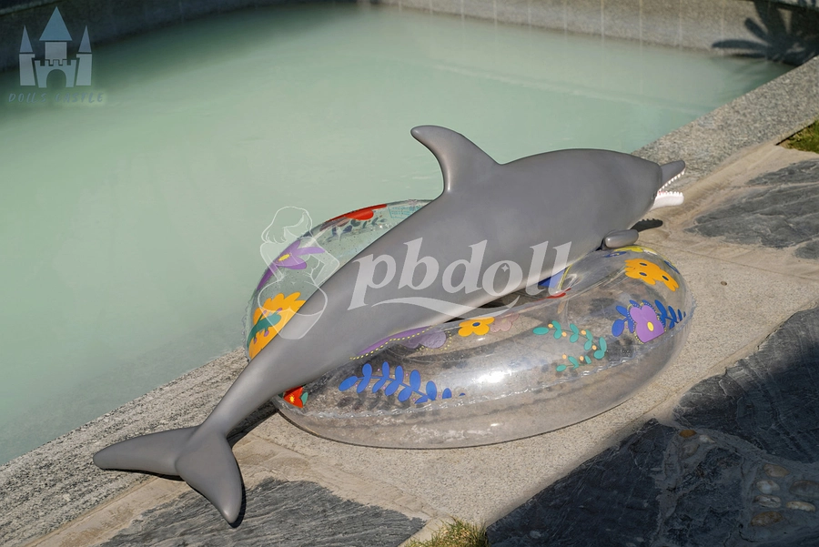 130cm Lifelike Silicone Dolphin Figure – Poolside & Garden Display Prop | Dolls Castle