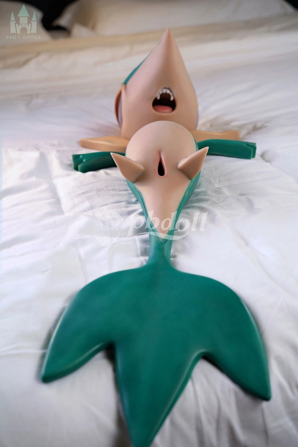 80cm Silicone Fantasy Creature Figure – Serivy #M20, Single Amber Eye & Teal Shell Plates | Dolls Castle