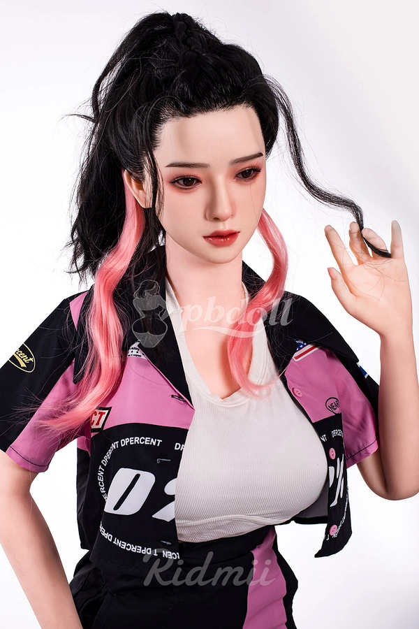 Ridmii Muncey 163cm Hybrid Sex Doll – Pink Streaked Ponytail, Black Visor & Pink Jacket