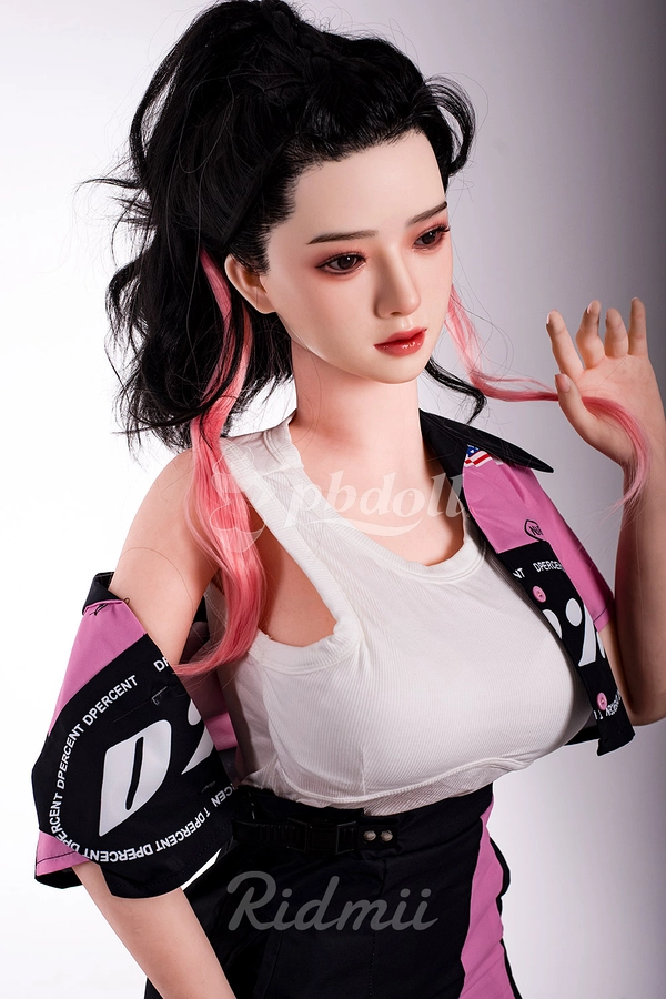 Ridmii Muncey 163cm Hybrid Sex Doll – Pink Streaked Ponytail, Black Visor & Pink Jacket
