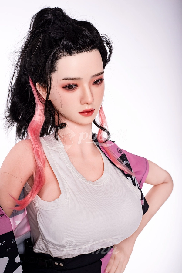 Ridmii Muncey 163cm Hybrid Sex Doll – Pink Streaked Ponytail, Black Visor & Pink Jacket