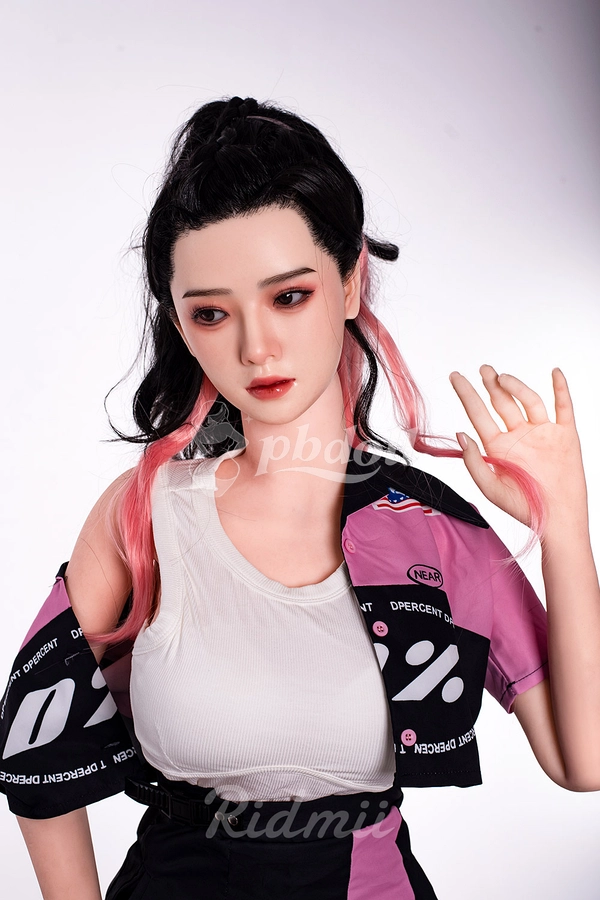 Ridmii Muncey 163cm Hybrid Sex Doll – Pink Streaked Ponytail, Black Visor & Pink Jacket