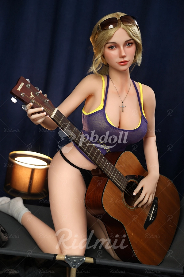 Ridmii Nyx 164cm Hybrid Sex Doll – Blonde, Purple Tank & Tie-Dye Jeans with Oral Head