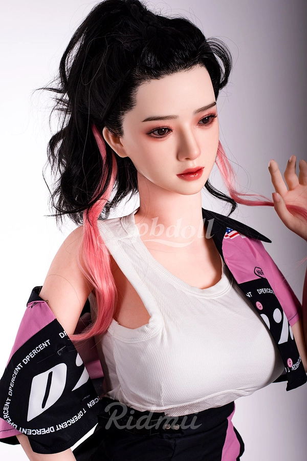 Ridmii Muncey 163cm Hybrid Sex Doll – Pink Streaked Ponytail, Black Visor & Pink Jacket