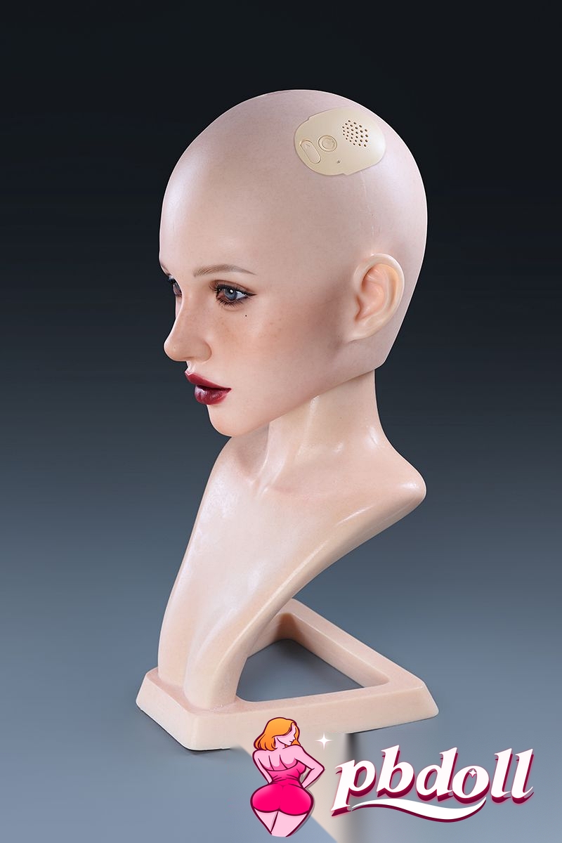 Tall display stand with light skin tone head